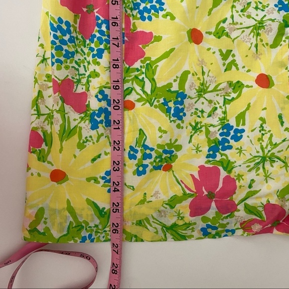 Lilly Pulitzer || Franco Dress in Blue Eyed Girl Strapless Tie Floral Yellow 2 - Picture 4 of 8